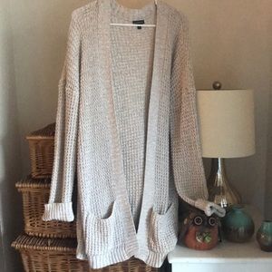 Beige overside cardigan